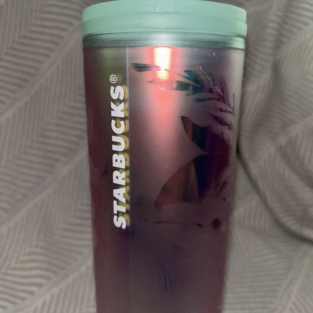 Starbucks 2022 Iridescent Mermaid Siren‎ Soft Touch Hot and Cold Tumbler 16oz C1